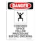 Signmission OSHA Danger Sign, Confined Space Follow, 10in X 7in Aluminum, 7" W, 10" H, Portrait OS-DS-A-710-V-1262 - alternate 1